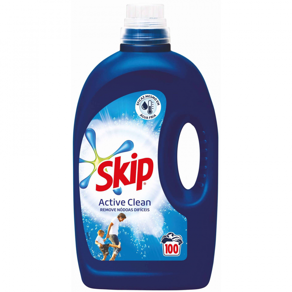 Detergente da Roupa Máquina Líquido Active Clean 100 Doses - Skip