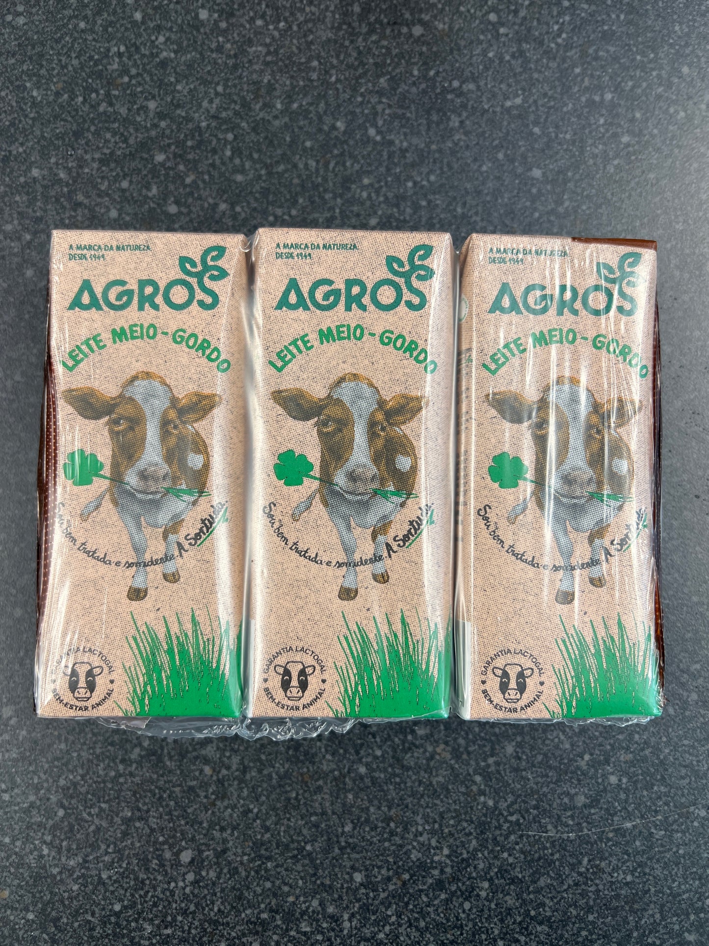 Leite Meio-Gordo Agros 3x200ml