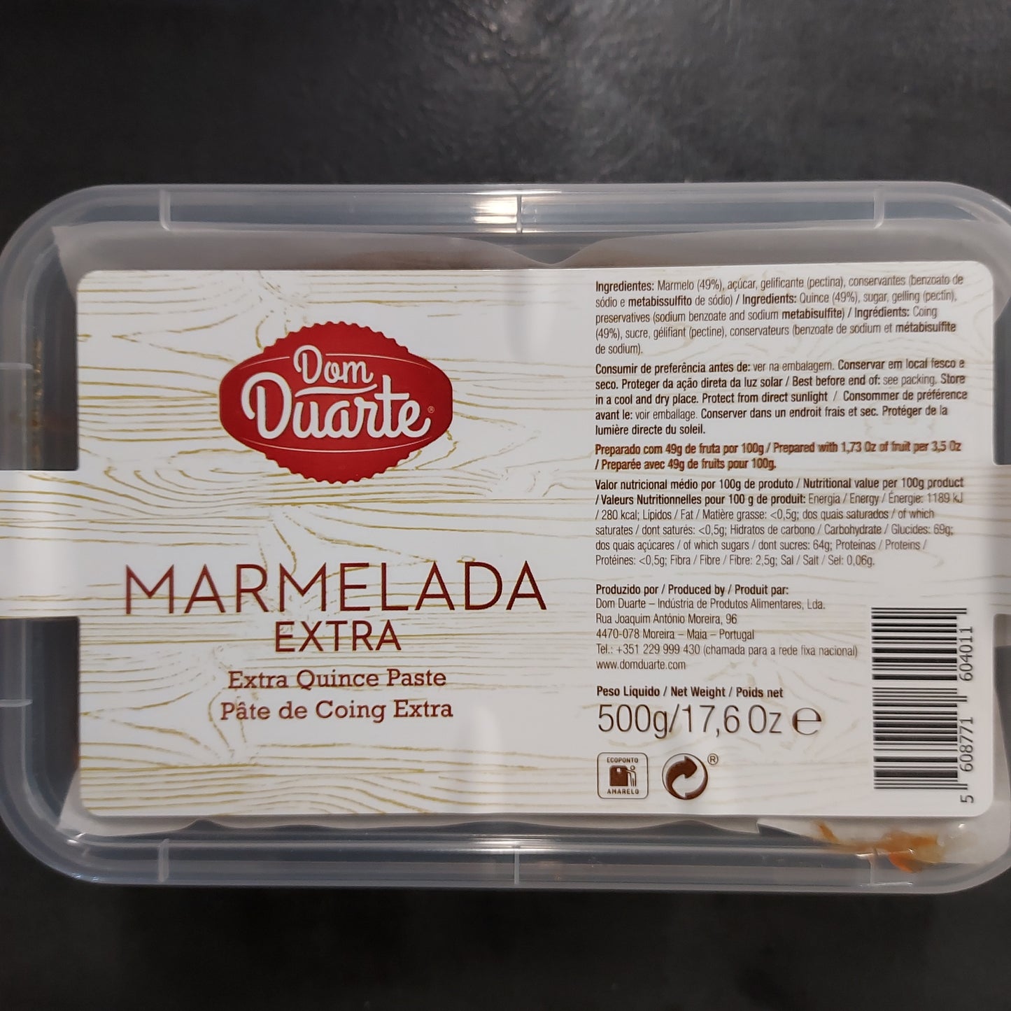 Marmelada Extra com Nozes 500g- Dom Duarte