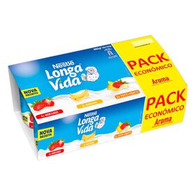 Iogurte de Aroma Pack Económico 3 Sabores 8x120g - Longa Vida