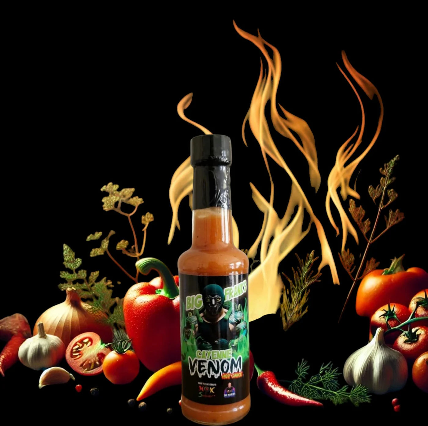 Big Frank's Cayenne Venom Hot Sauce 3🔥 150ml - noksauce