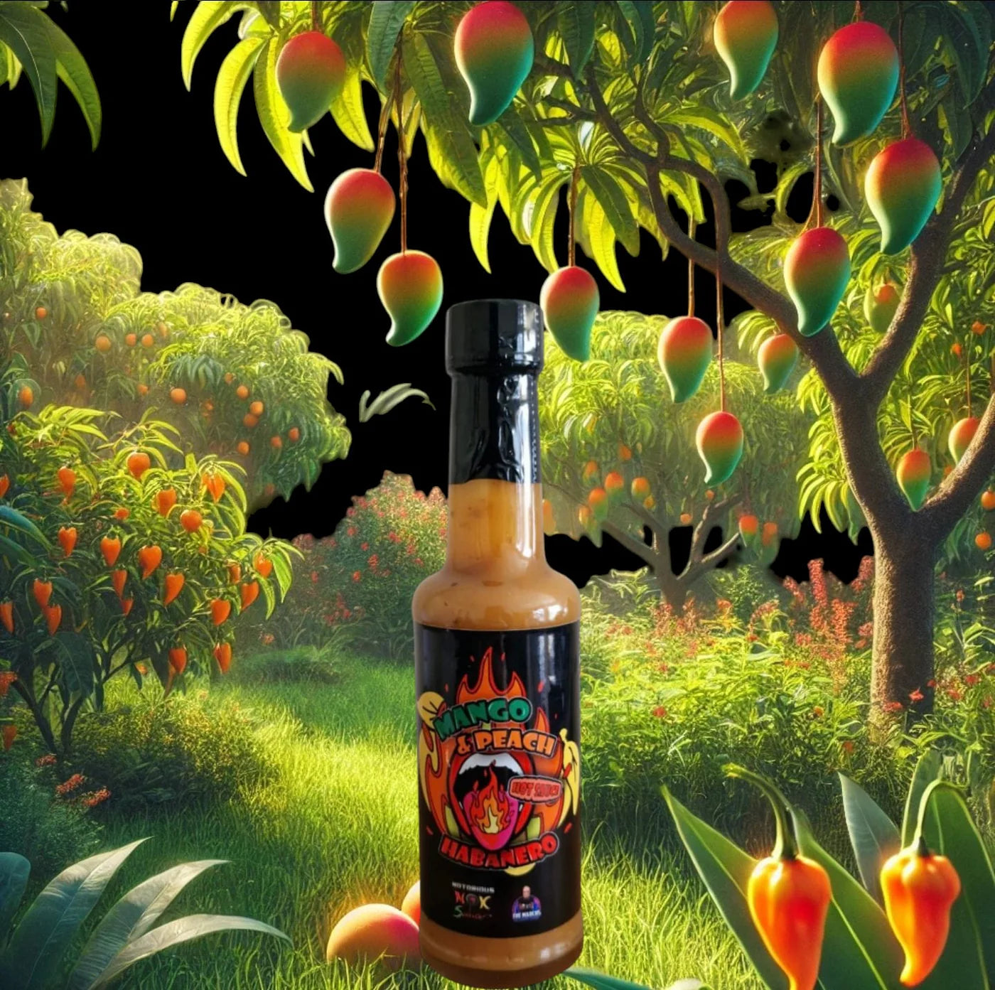 Mango & Peach Habanerno Hot Sauce 4🔥 150ml - noksauce