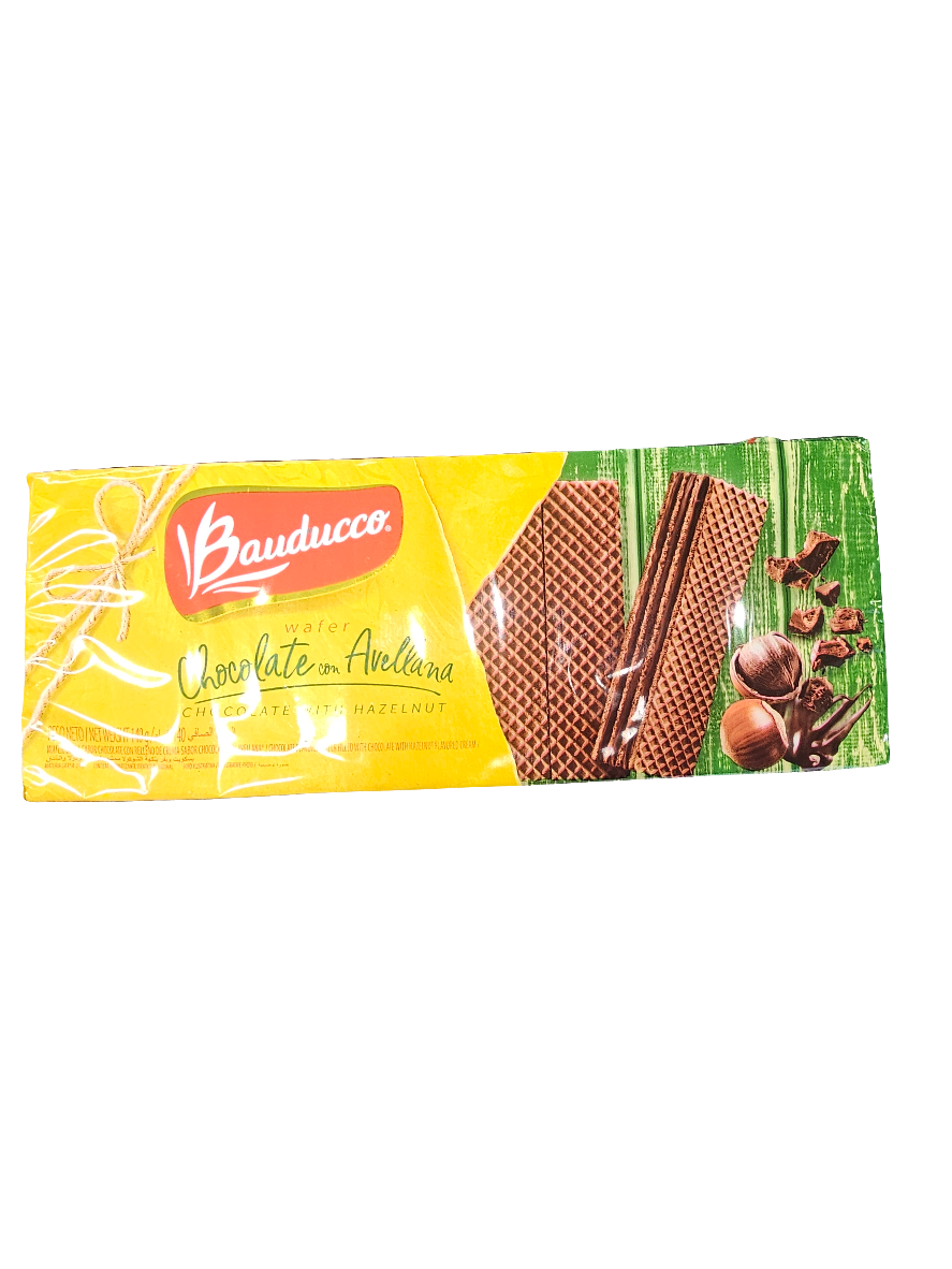 Wafer Chocolate C/Avelã 140g - Bauducco