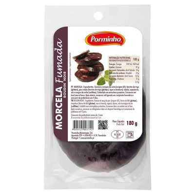 Morcela Fumada 180g - Porminho