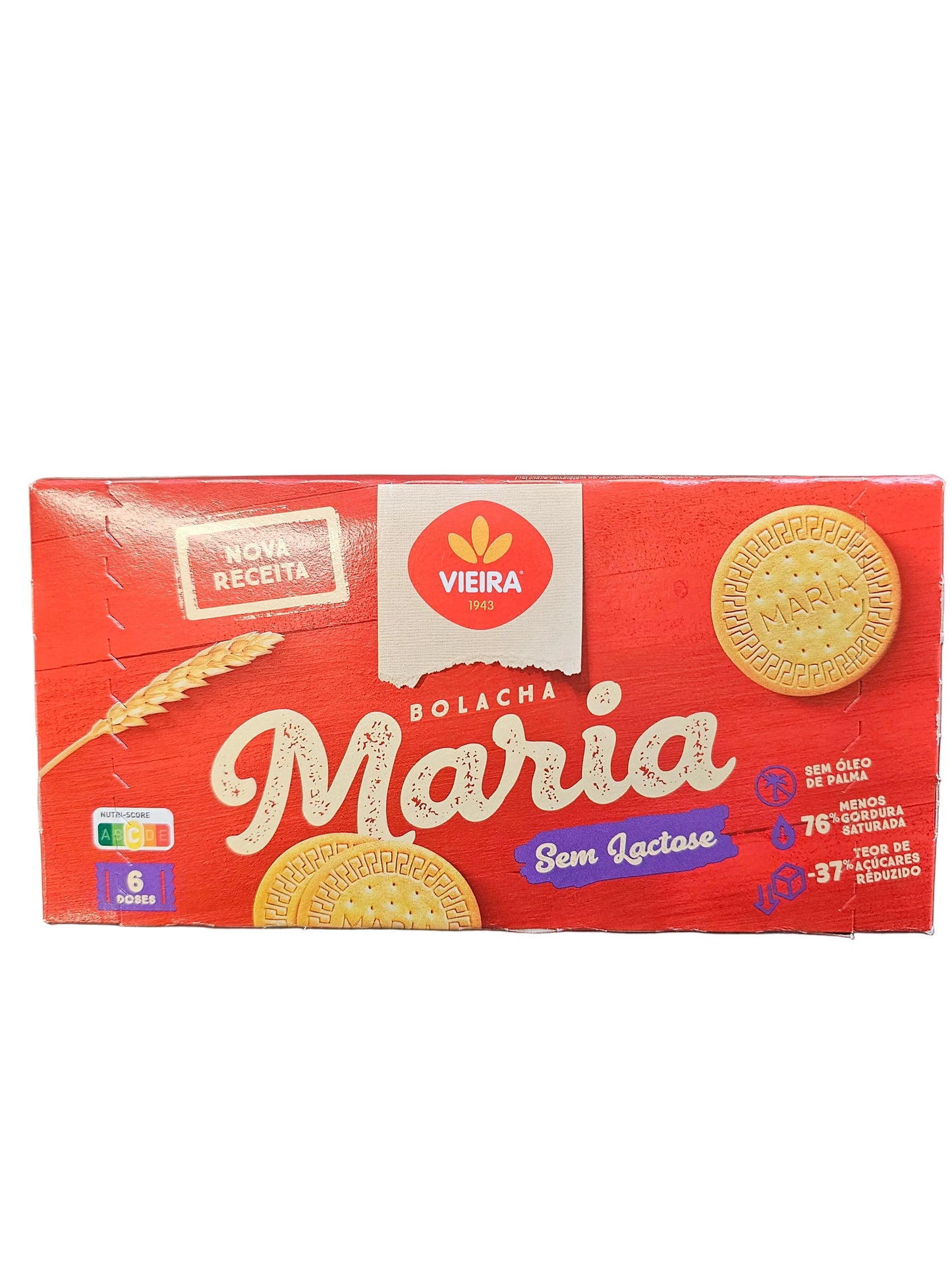 BOLACHA MARIE LACTOSE FREE SNACK 150G - Vieira