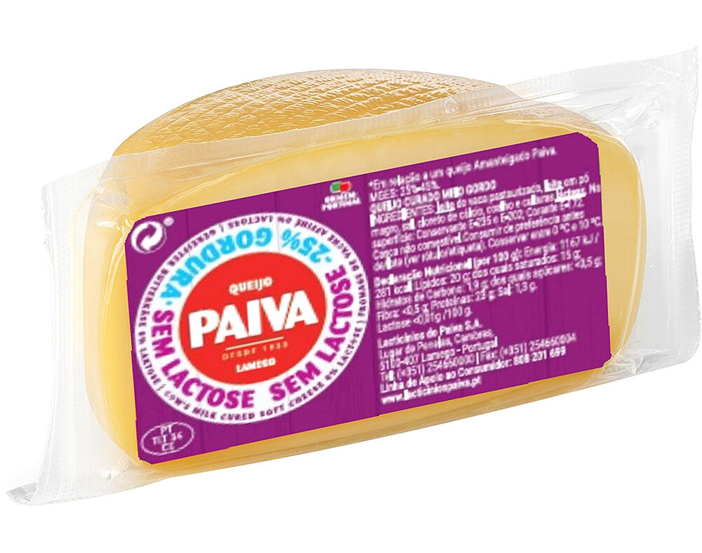Queijo Prato Sem Lactose Metades 250gr - Paiva