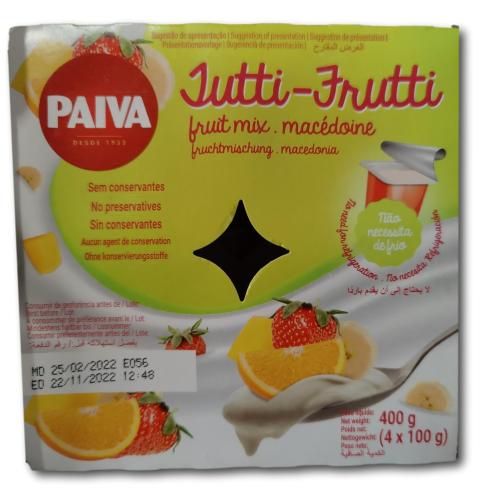Iogurte Paiva Tutti-frutti 4x100gr