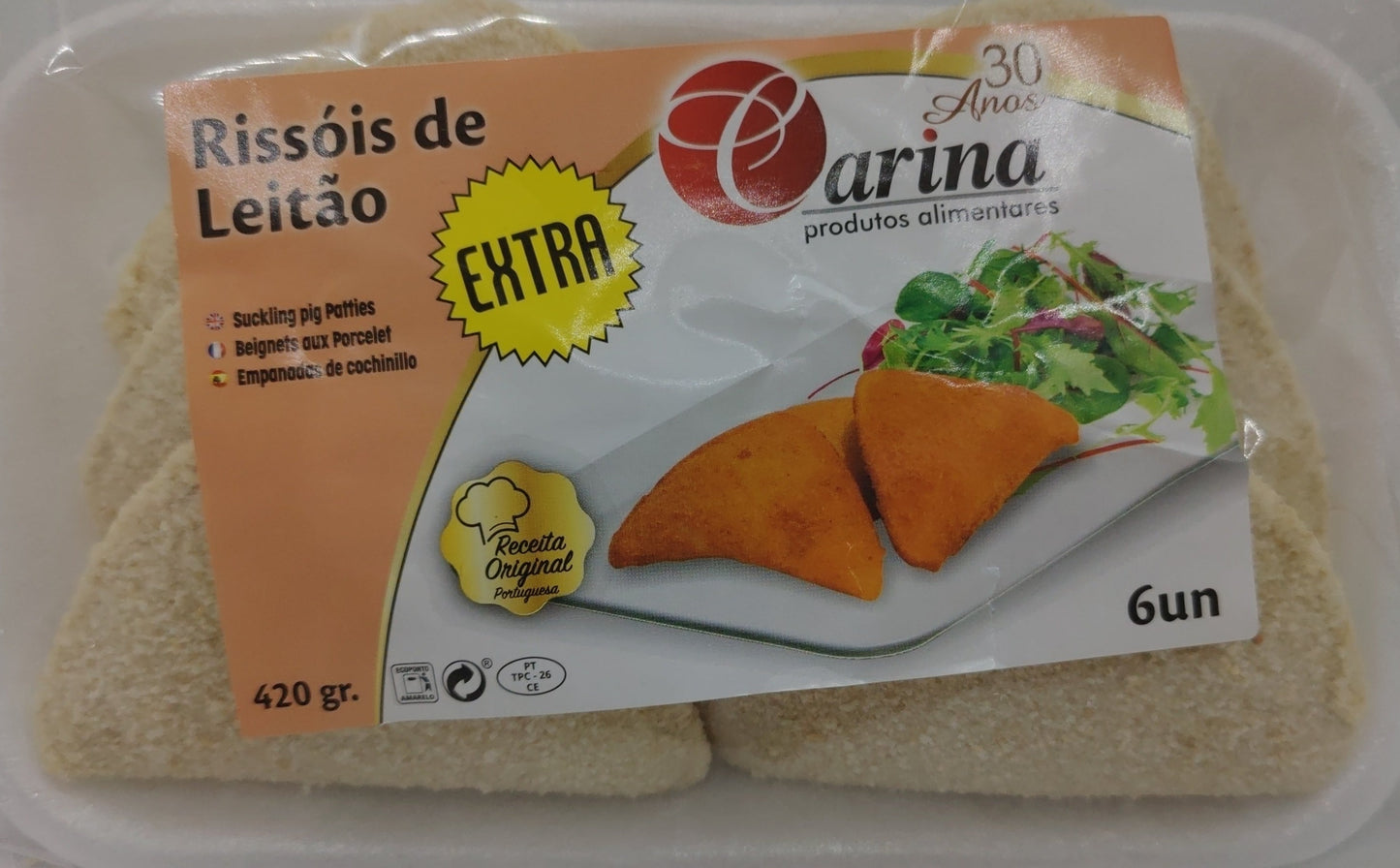 Rissóis de Leitão Extra 6un - Carina