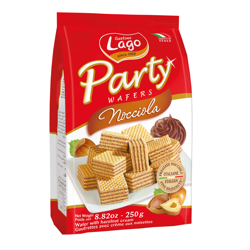 Bolachas Party Wafer Nocciola 250gr - Lago