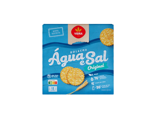 Bolachas Agua e Sal Snack 168g -Vieira