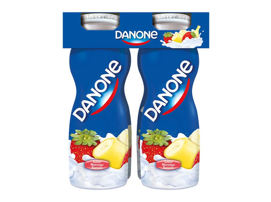 Iogurte Liquido Morango/Bananna 4x155ml -Danone