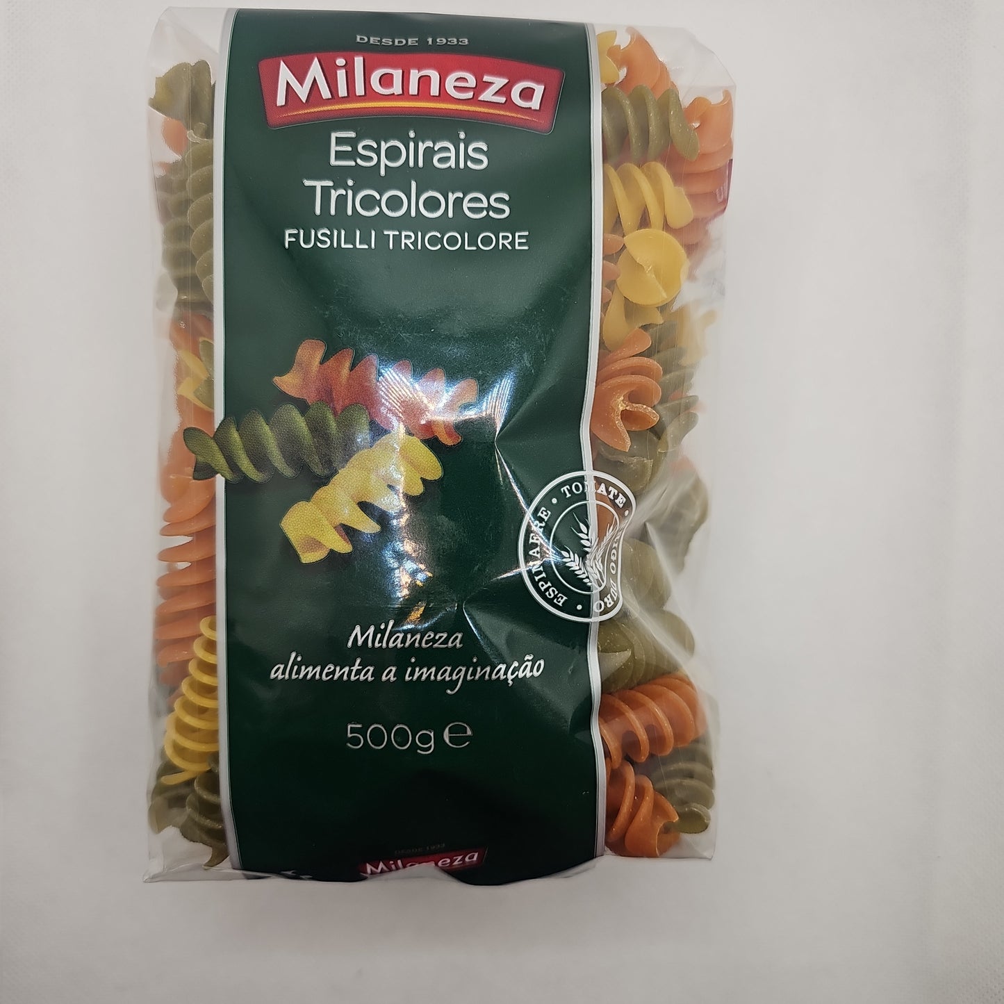 Massa Espirais Tricolores 500gr - Milaneza