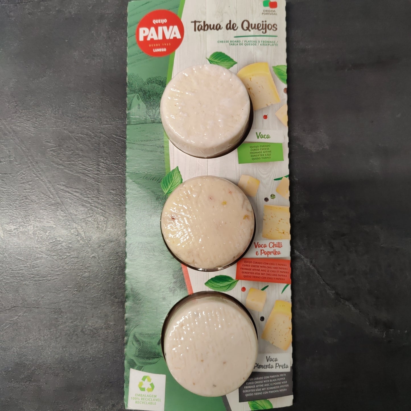 Tábua Queijo com Especiarias 3x80gr- Paiva