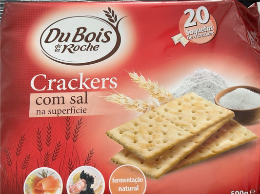 Biscoito Crackers Com Sal na superficie 500gr