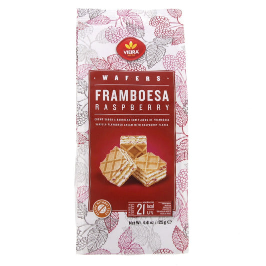 Biscoitos Wafer Framboesa 125g - Vieira