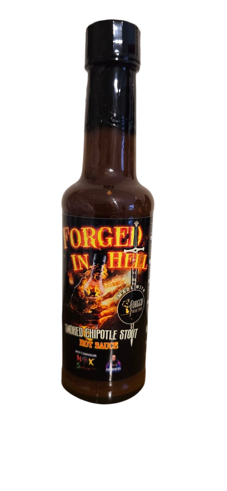 Forged In Hell Smoked Chipotle Stout Hot Sauce 3🔥 150ml - noksauce