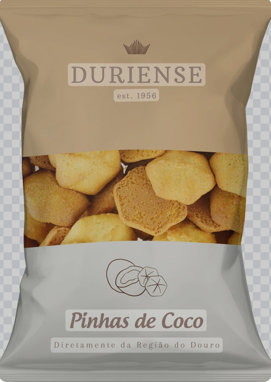 Biscoitos Pinhas de Coco 500g - A Nossa Loja