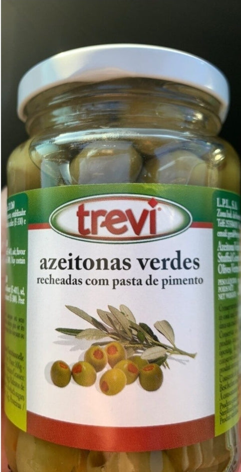 Azeitonas verdes Rcheadas com pasta de pimento -360g Trevi