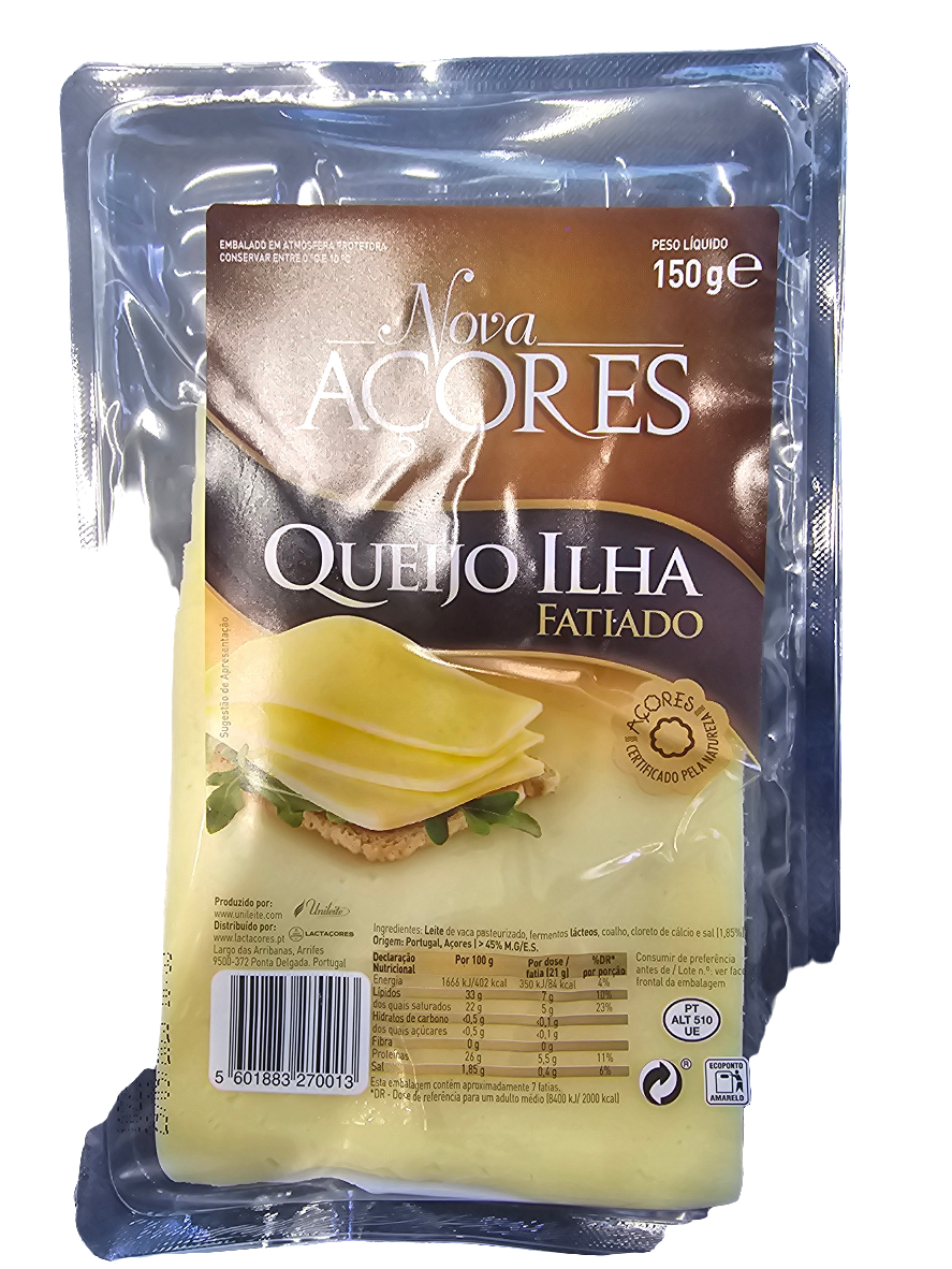 Queijo Ilha Fatiado 150g - Nova Açores