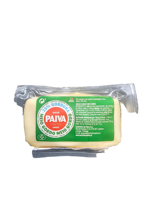 Queijo Amanteigado Meio Gordo Metades 250gr - Paiva