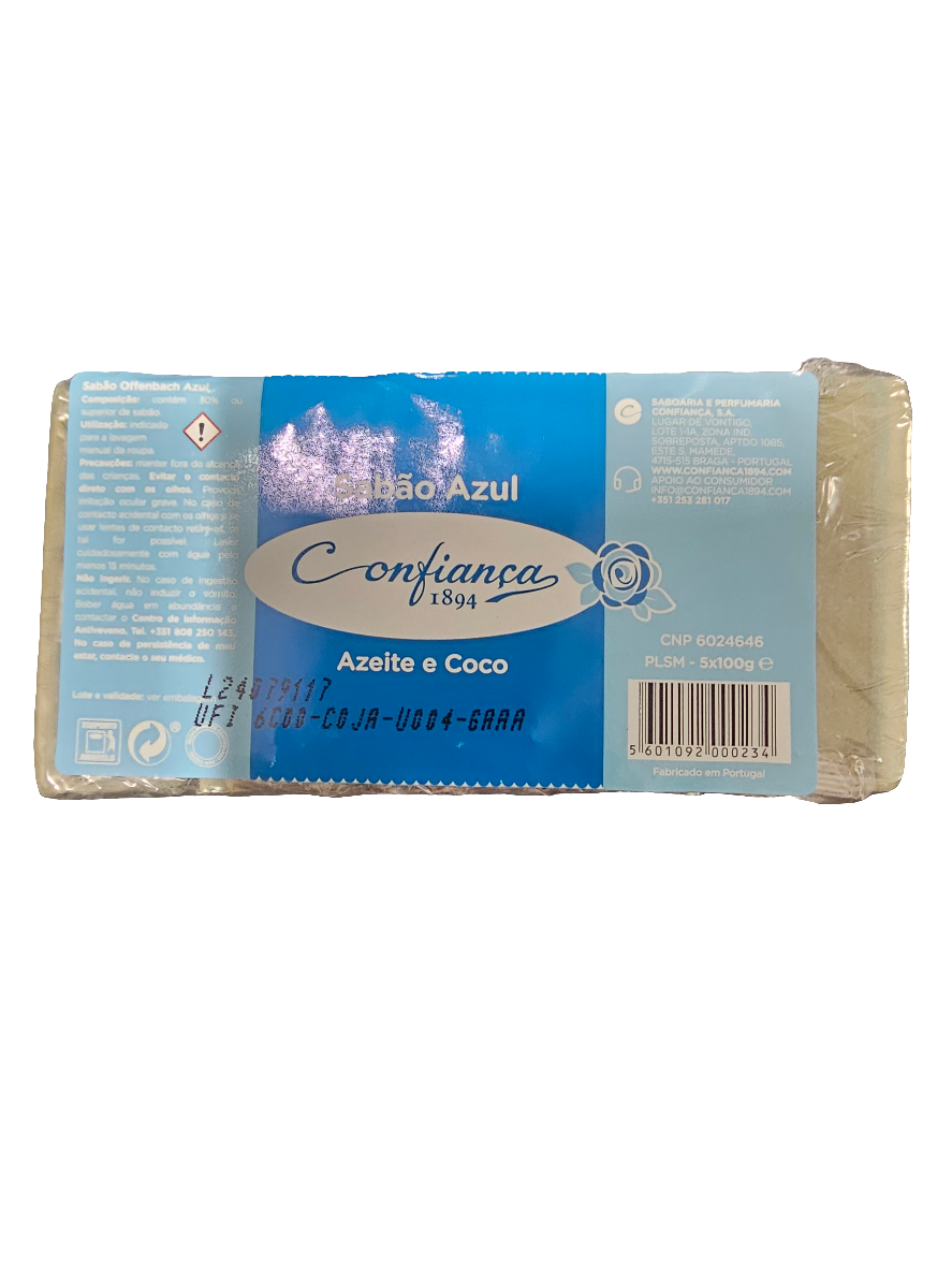 Sabão Azul Barra 5x100g - Confianca