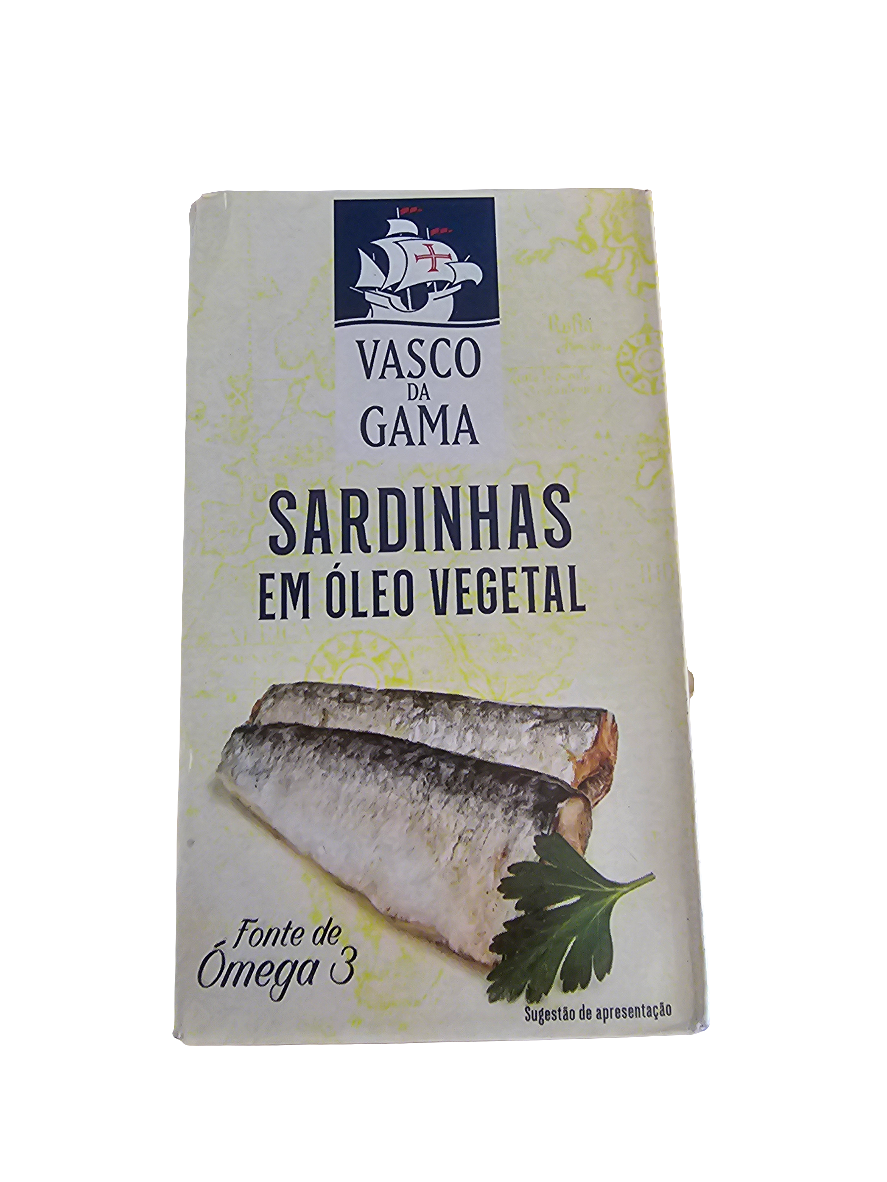 Sardinha em Oleo Vegetal 120gr- Vasco da Gama