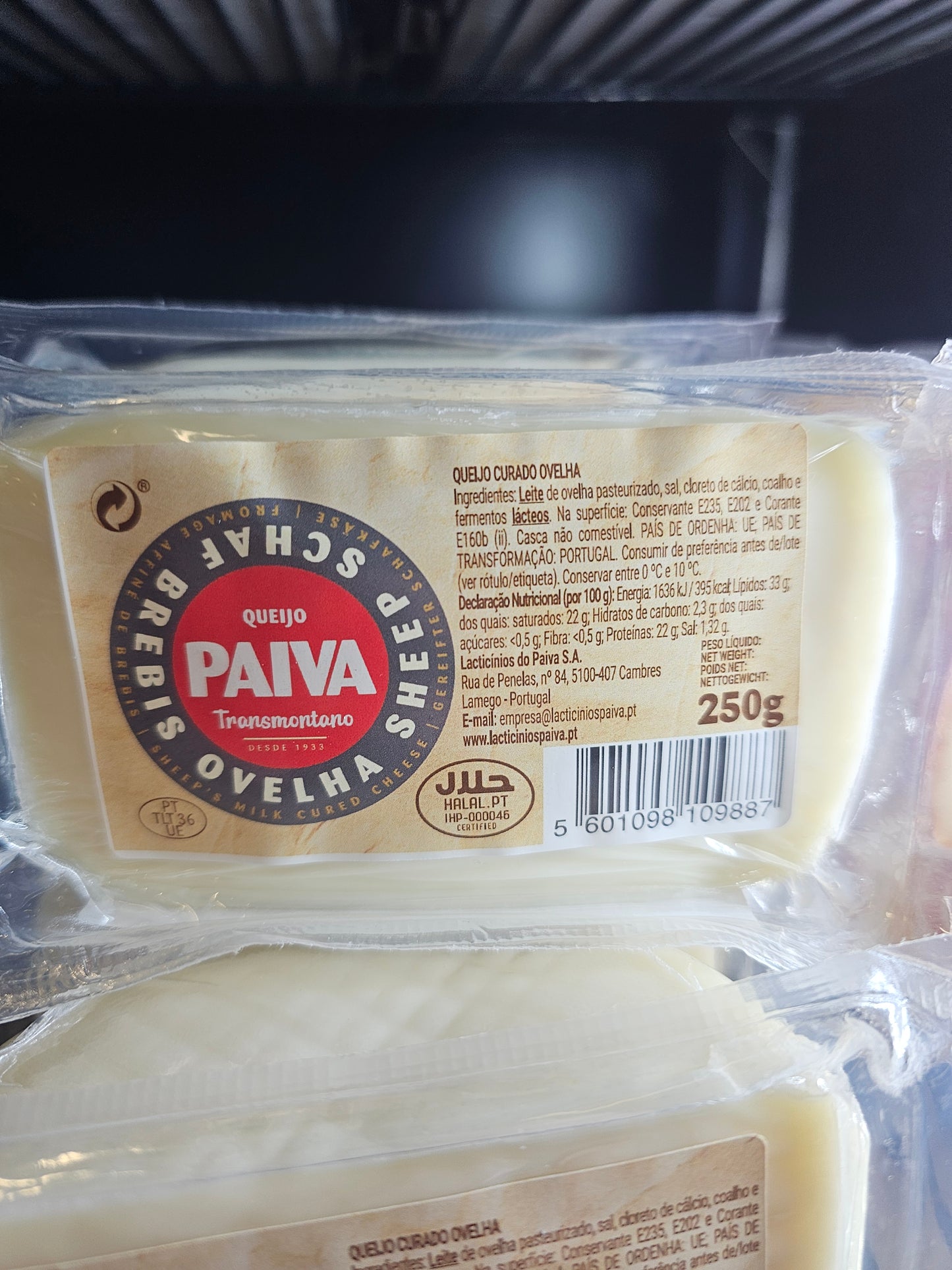 Queijo Ovelha Metades 250gr - Paiva