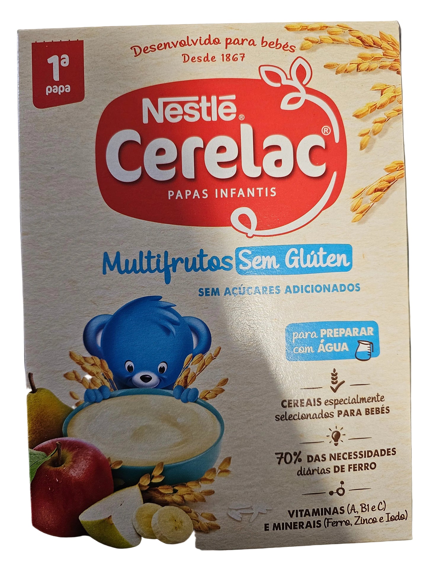 Cerelac Multifrutos Sem Gluten 250gr - Nestlé