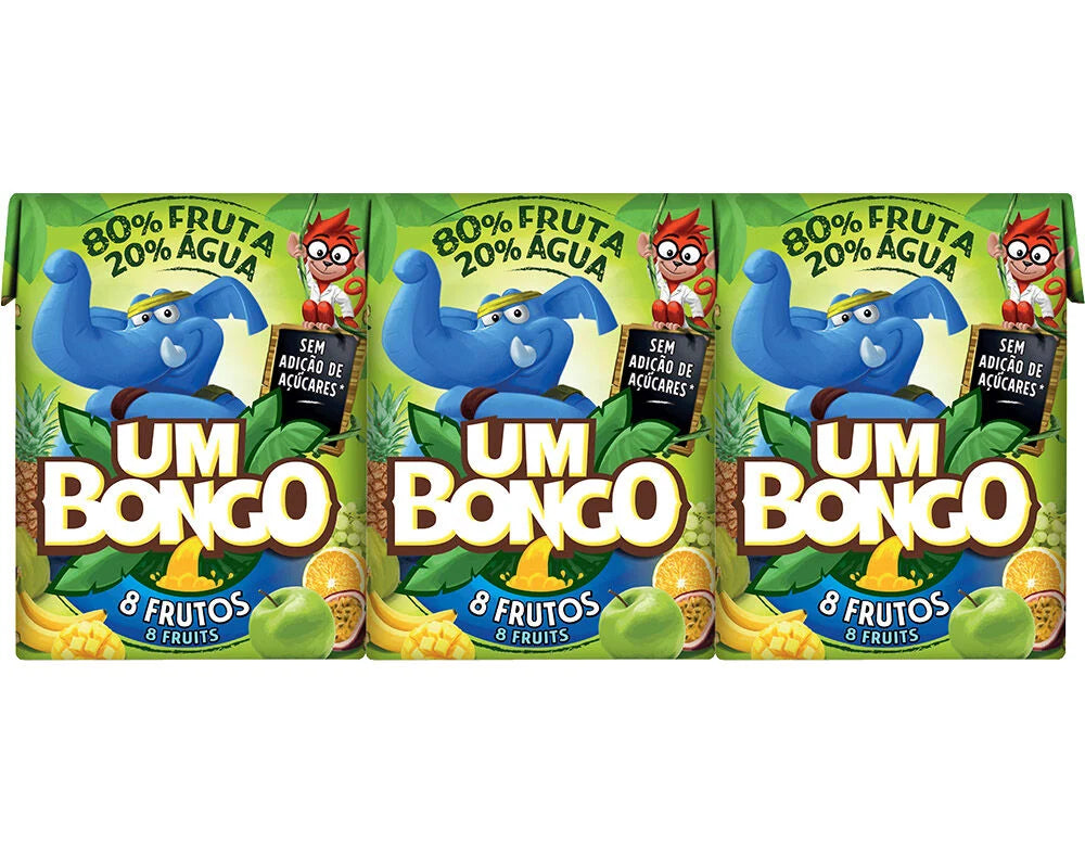 Néctar Um Bongo 8 Frutos 3x200ml