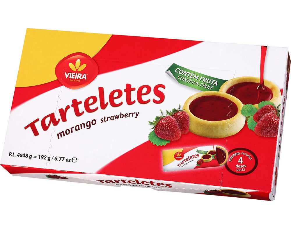 Bolacha Tarteletes de Morango 192gr- Vieira