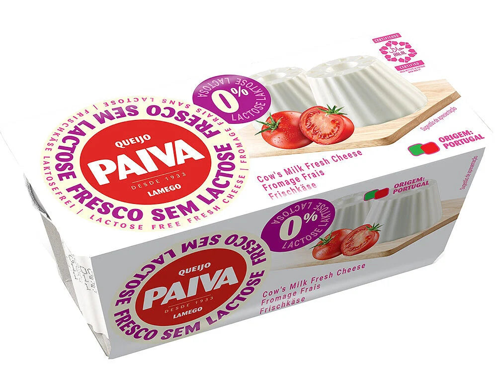 Queijo Fresco sem lactose 2x62.5gr - Paiva