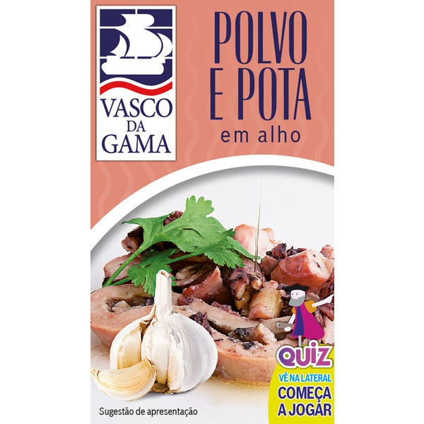 Polvo e Pota em Alho 120gr - Vasco da Gama