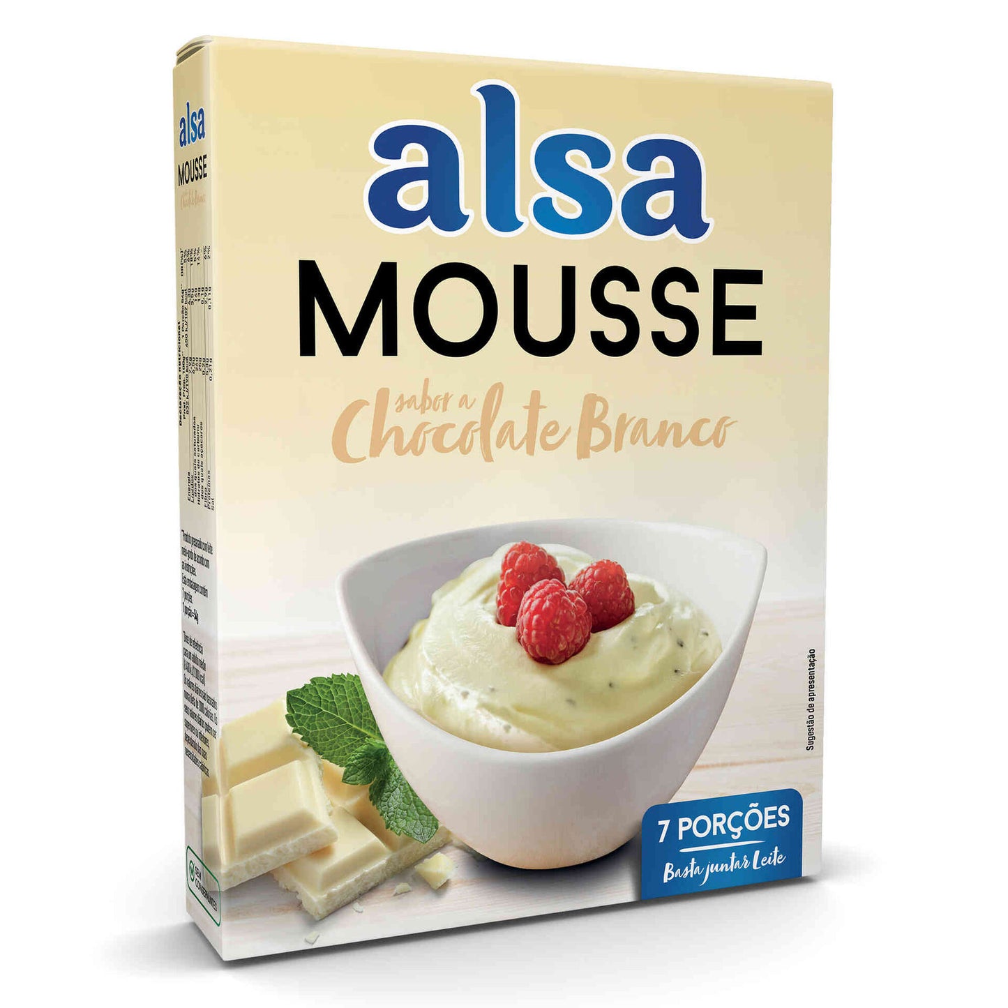 Mousse de Chocolate Branco Alsa 133gr