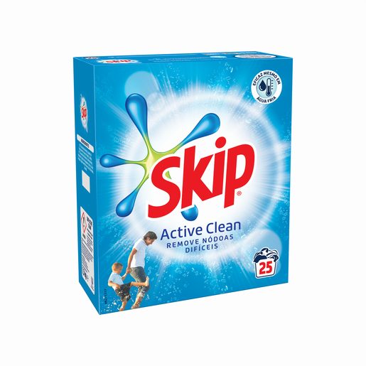 Detergente da Roupa Máquina Pó Active Clean 25 Doses - Skip