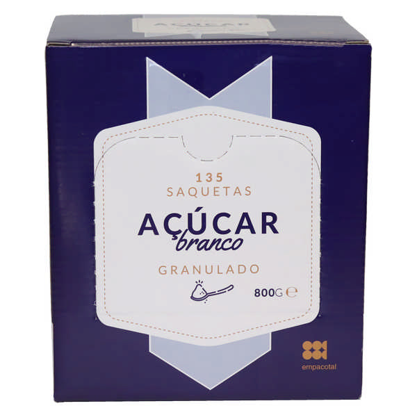 Açúcar em Saqueta 135Doses 800gr