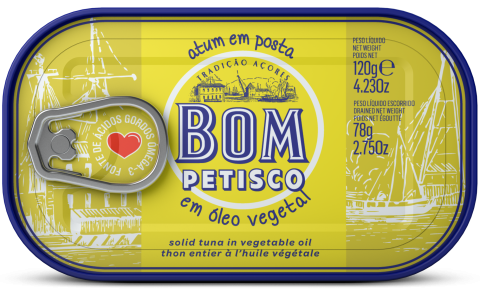 Atum Bom Petisco em Óleo Vegetal 120gr