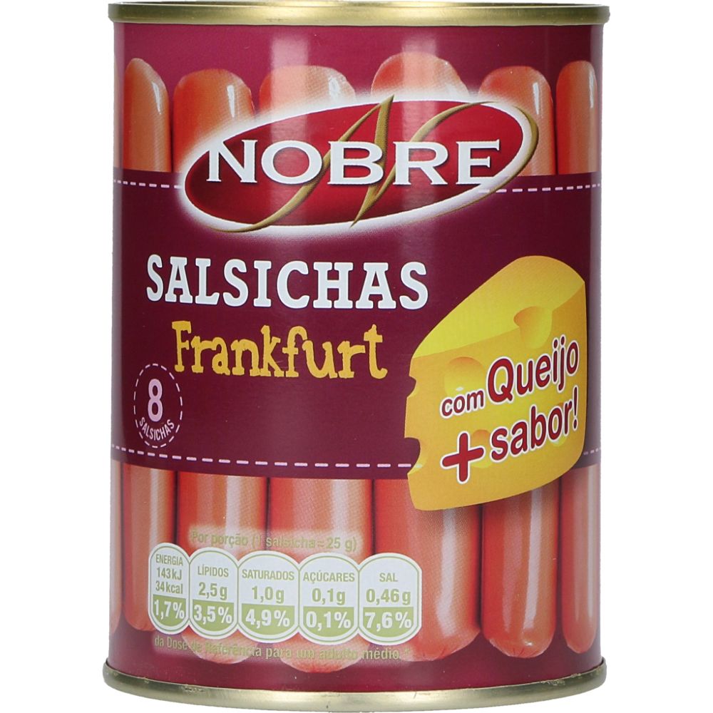 Sasichas com Queijo 8un - Nobre