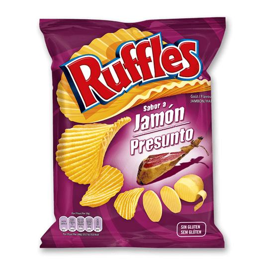 Batatas-fritas Ruffles sabor a Presunto 150gr