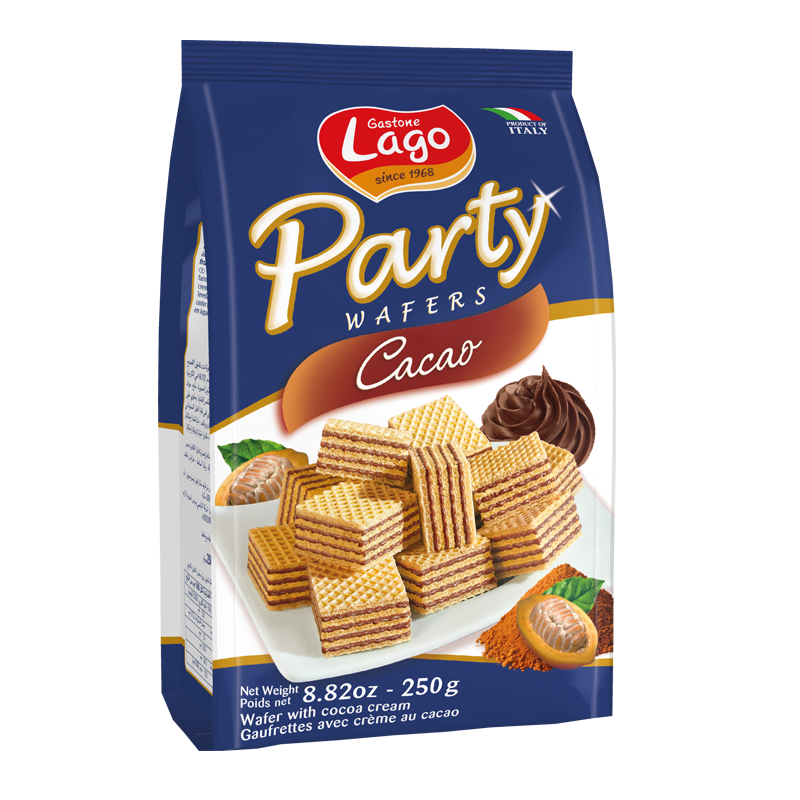 Bolachas Party Wafer Cacao 250gr - Lago