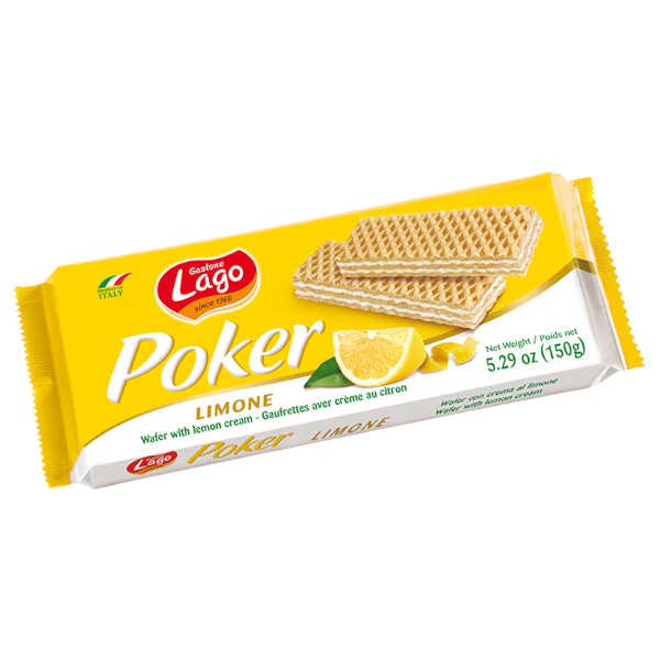 Bolacha Poker Wafer Limão 150gr - Lago